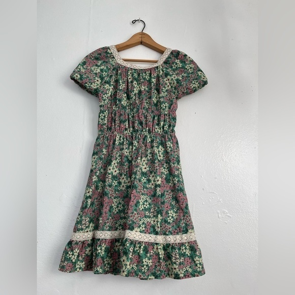 Urban Outfitters | Prairie Floral Scoop Neck Mini Dress - Picture 4 of 6